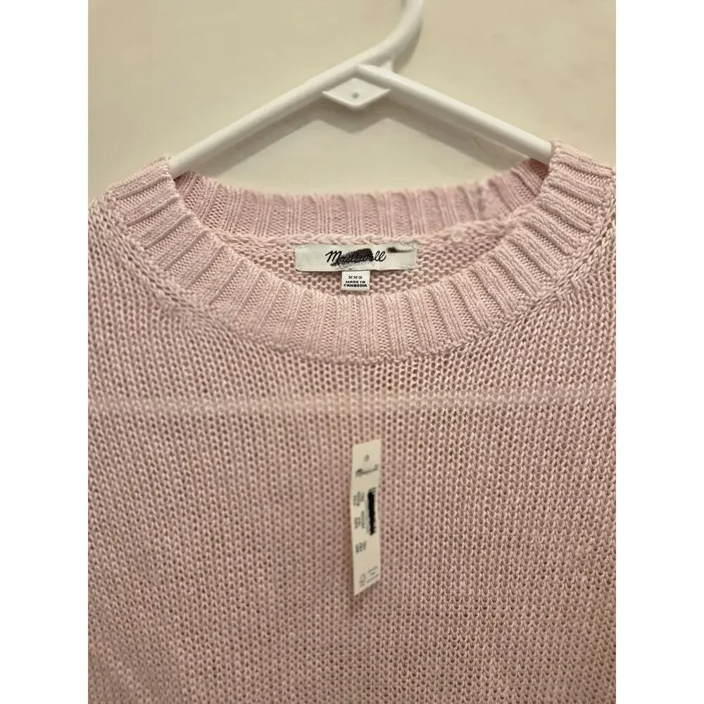 Madewell Pink Sweater NWT Size XXS - Brand New with Tags - Picture 3 of 6